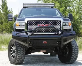 Fab Fours 7.5-10 GMC HD Front Ranch Bumper w/Pre-Runner Guard (2500 - 3500) w/Tow Hooks