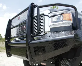 Fab Fours 11-14 GMC HD Front Ranch Bumper w/Full Guard (2500 - 3500) w/Tow Hooks