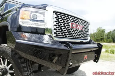 Fab Fours 11-14 GMC HD Front Ranch Bumper w/No Guard (2500 - 3500) w/Tow Hooks - GM11-S2861-1