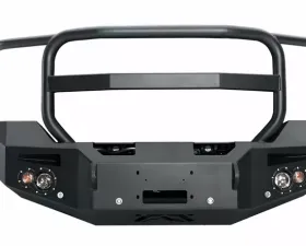 Fab Fours 15-18 GMC HD 2500-3500 SENSOR Front Winch Bumper w/Full Grill Guard