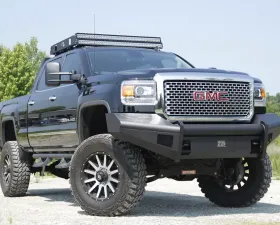 Fab Fours 15-18 GMC HD Front Elite Ranch Bumper w/No Guard (2500 - 3500) w/Tow Hooks