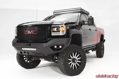 Fab Fours 15-18 GMC HD Vengeance Front Sensor Bumper w/No Guard Bare - GM15-V3151-B