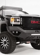 Fab Fours 15-18 GMC HD Vengeance Front Sensor Bumper w/No Guard Bare                                     - GM15-V3151-B - Image 2
