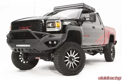 Fab Fours 15-18 GMC HD Vengeance Front Sensor Bumper w/Pre-Runner Guard Bare - GM15-V3152-B