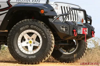 Fab Fours 07-18 Jeep Wrangler JK Lifestyle Front Winch Bumper w/Pre-Runner Grill Guard - JK07-B1850-1