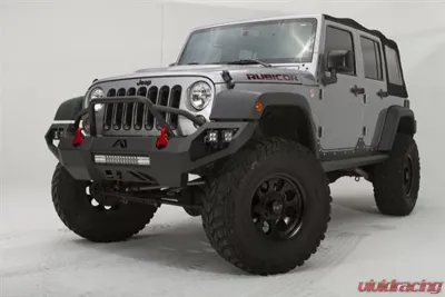 Fab Fours 07-18 Jeep Wrangler JK Vengeance Front Bumper w/Pre-Runner Guard - JK07-D1852-1