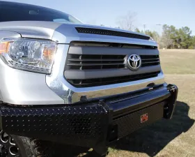 Fab Fours 07-13 Toyota Tundra Black Steel No Guard Front Bumper w/Tow Hooks