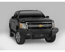 Fab Fours 07-13 Toyota Tundra Black Steel No Guard Front Bumper Bare w/Tow Hooks