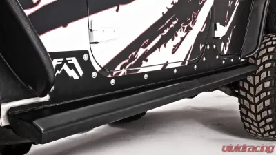 Fab Fours Hardcore Rock Sliders Bare Jeep Wrangler JK 4-Door 2007-2018 - JK07-G1250-B