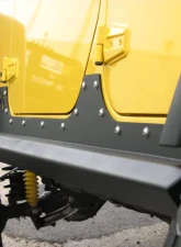Fab Fours Hardcore Rock Sliders Bare Jeep Wrangler JK 4-Door 2007-2018                                     - JK07-G1250-B - Image 3