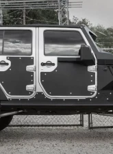 Fab Fours Hardcore Rock Sliders Bare Jeep Wrangler JK 4-Door 2007-2018                                     - JK07-G1250-B - Image 4