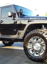 Fab Fours Hardcore Rock Sliders Bare Jeep Wrangler JK 4-Door 2007-2018                                     - JK07-G1250-B - Image 5