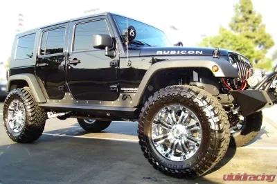 Fab Fours Hardcore Rock Sliders Bare Jeep Wrangler JK 4-Door 2007-2018 - JK07-G1250-B