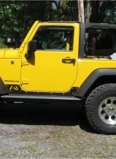 Fab Fours Hardcore Rock Sliders Bare Jeep Wrangler JK 2-Door 2007-2018                                     - JK07-G1350-B - Image 2