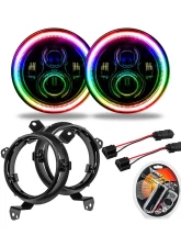 Oracle Lighting 7 Inch High Powered ColorSHIFT LED Headlights (Pair) w/ RF Controller Jeep Wrangler JL | Gladiator JT 2018+                                     - 5769J-330 - Image 2