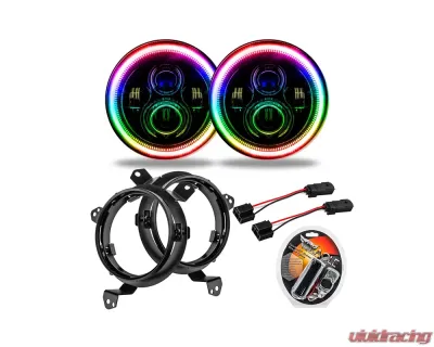 Oracle Lighting 7 Inch High Powered ColorSHIFT LED Headlights (Pair) w/ RF Controller Jeep Wrangler JL | Gladiator JT 2018+ - 5769J-330