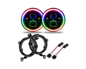 Oracle Lighting 7 Inch High Powered ColorSHIFT LED Headlights (Pair) No Controller Jeep Wrangler JL | Gladiator JT 2018+