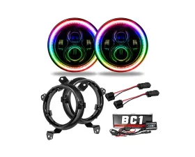 Oracle Lighting 7 Inch High Powered ColorSHIFT LED Headlights (Pair) w/ BC1 Controller Jeep Wrangler JL | Gladiator JT 2018+