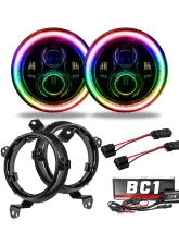 Oracle Lighting 7 Inch High Powered ColorSHIFT LED Headlights (Pair) w/ BC1 Controller Jeep Wrangler JL | Gladiator JT 2018+                                     - 5769J-335 - Image 2