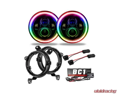 Oracle Lighting 7 Inch High Powered ColorSHIFT LED Headlights (Pair) w/ BC1 Controller Jeep Wrangler JL | Gladiator JT 2018+ - 5769J-335