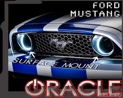 Oracle Lighting Ford Mustang 2010-2013  WP LED Fog Halo Kit (Grill Style) White - 1334-001