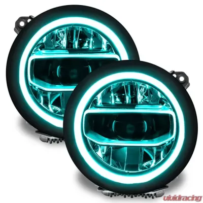 Oracle Lighting ColorSHIFT RGB+W Headlight DRL Upgrade Kit w/ BC1 Controller Jeep Wrangler JL | Gladiator JT 2018+ - 1346-335