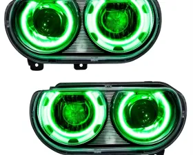 Oracle Lighting Pre-Assembled Headlights (HID Style) Green Color SMD HL Dodge Challenger 2008-2014