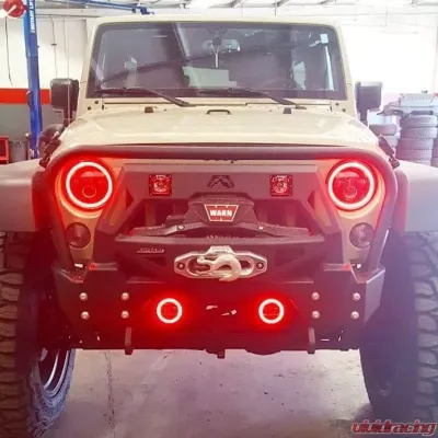 Oracle Lighting 7 Inch ColorSHIFT High Powered LED Headlights Black Bezel (Pair) w/ BC1 Controller Jeep 2007+ - 5769-335