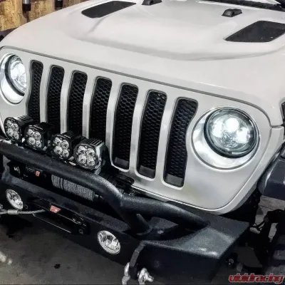 Oracle Lighting 7 Inch ColorSHIFT High Powered LED Headlights Black Bezel (Pair) w/ BC1 Controller Jeep 2007+ - 5769-335