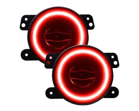 Oracle Lighting High Performance 20W LED Fog Lights Red Halo Jeep Wrangler JK/JL | Gladiator JT 2007-2020