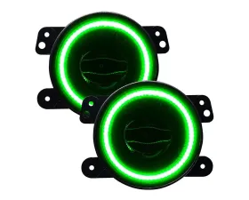 Oracle Lighting High Performance 20W LED Fog Lights Green Halo Jeep Wrangler JK/JL | Gladiator JT 2007-2020