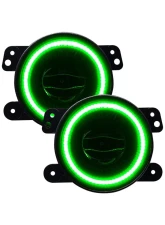 Oracle Lighting High Performance 20W LED Fog Lights Green Halo Jeep Wrangler JK/JL | Gladiator JT 2007-2020                                     - 5846-004 - Image 4