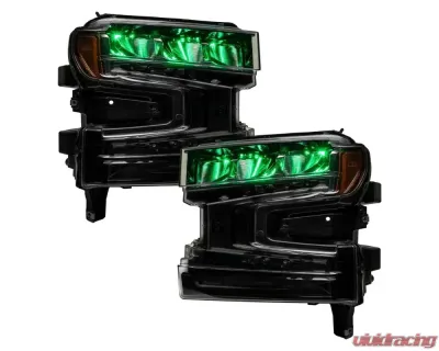 Oracle Lighting ColorSHIFT RGB Demon Eye Headlight Upgrade Chevrolet Silverado | GMC Sierra 1500/2500/3500 2019-2023 - 1440-334