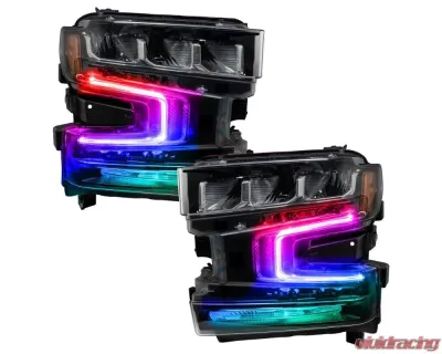 Oracle Lighting ColorSHIFT RGB+W Headlight DRL Upgrade Kit w/ 2.0 Controller Chevrolet Silverado 1500 2019-2022 - 1441-333