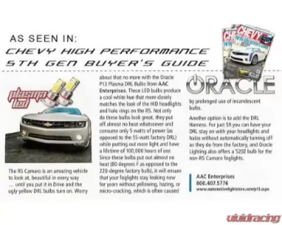 Oracle Lighting P13W Plasma Pair With DRL Harness Blue - 3627-052