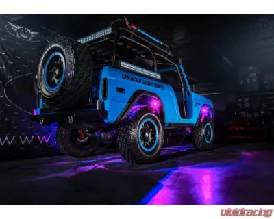 Oracle Lighting ColorSHIFT Underbody Wheel Well Rock Light Kit 8 Piece Bluetooth w/ RF - 5819-333