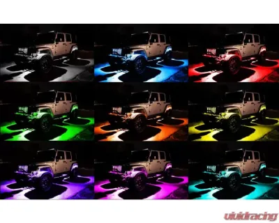 Oracle Lighting ColorSHIFT Underbody Wheel Well Rock Light Kit 8 Piece Bluetooth w/ RF - 5819-333
