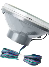 Oracle Lighting Pre-Installed 5.75 Inch Sealed Beam Headlight White Halo Jaguar | Ford                                     - 6904-001 - Image 6