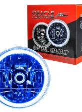 Oracle Lighting Pre-Installed 5.75 Inch Sealed Beam Headlight Blue Halo Jaguar | Ford                                     - 6904-002 - Image 7