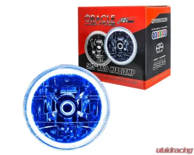 Oracle Lighting Pre-Installed 5.75 Inch Sealed Beam Headlight Blue Halo Jaguar | Ford - 6904-002