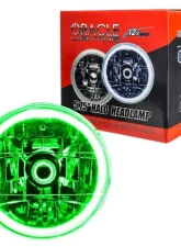 Oracle Lighting Pre-Installed 5.75 Inch Sealed Beam Headlight Green Halo Jaguar | Ford                                     - 6904-004 - Image 7