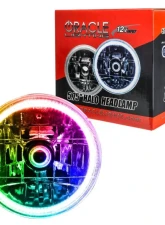 Oracle Lighting Pre-Installed 5.75 Inch Sealed Beam Headlight ColorSHIFT Halo Jaguar | Ford                                     - 6904-333 - Image 7