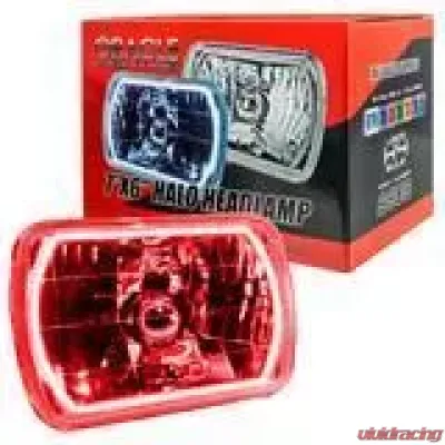 Oracle Lighting Pre-Installed 7X6" Sealed Beam Headlight Red Honda | Ford - 6908-003
