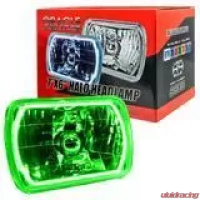 Oracle Lighting Pre-Installed 7X6" Sealed Beam Headlight Green Honda | Ford - 6908-004