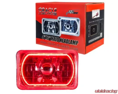 Oracle Lighting Pre-Installed 4X6" Sealed Beam Halo Red Ford | Dodge - 6909-003