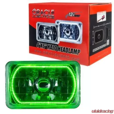 Oracle Lighting Pre-Installed 4X6" Sealed Beam Halo Green Ford | Dodge - 6909-004