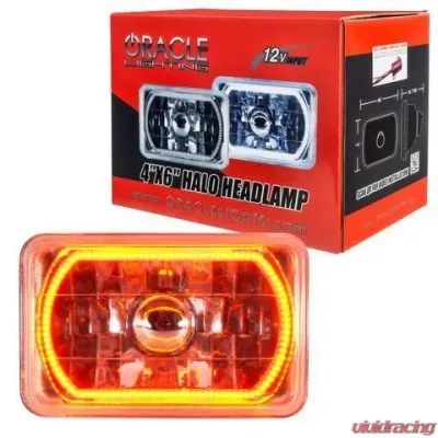 Oracle Lighting Pre-Installed 4X6" Sealed Beam Halo Amber Ford | Dodge - 6909-005