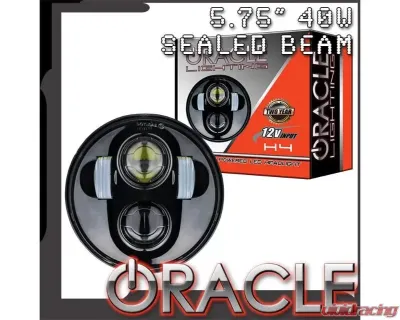 Oracle Lighting 5.75" 40W Replacement LED Headlight - Black Bezel - 6914-504