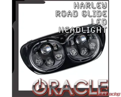 Oracle Lighting Harley Road Glide Replacement LED Headlight - Black Harley Davidson Road Glide 1998-2016 - 6918-001