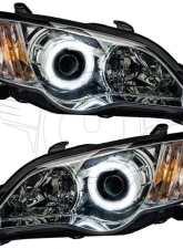 Oracle Lighting Pre-Assembled Headlights - Chrome LED Halo Kit White Subaru Legacy 2008-2009 ColorSHIFT - BC1                                     - 7206-335 - Image 2